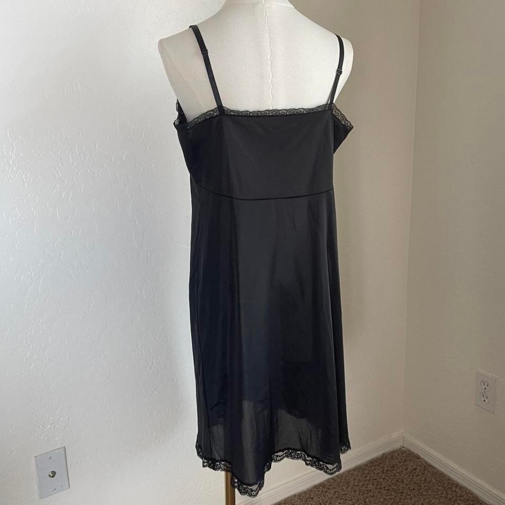 Vintage Vanity Fair Black‎ Lace Slip Dress - Picture 3 of 7